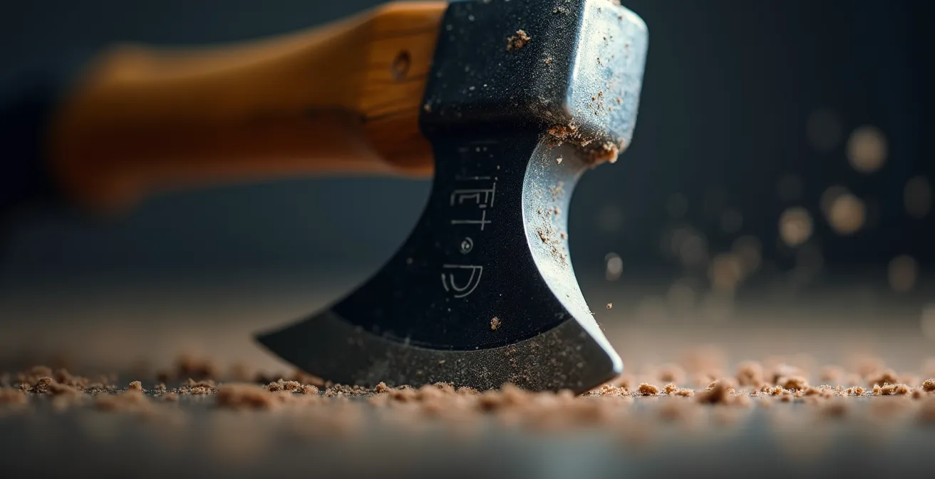 Gros plan sur le mécanisme de coupe d'une débroussailleuse professionnelle